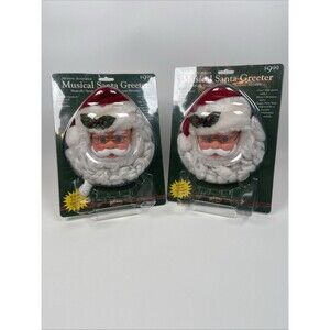 Vintage Motion Activated Musical Santa Greeter Wall Door Plaque 24 Melodies- 2